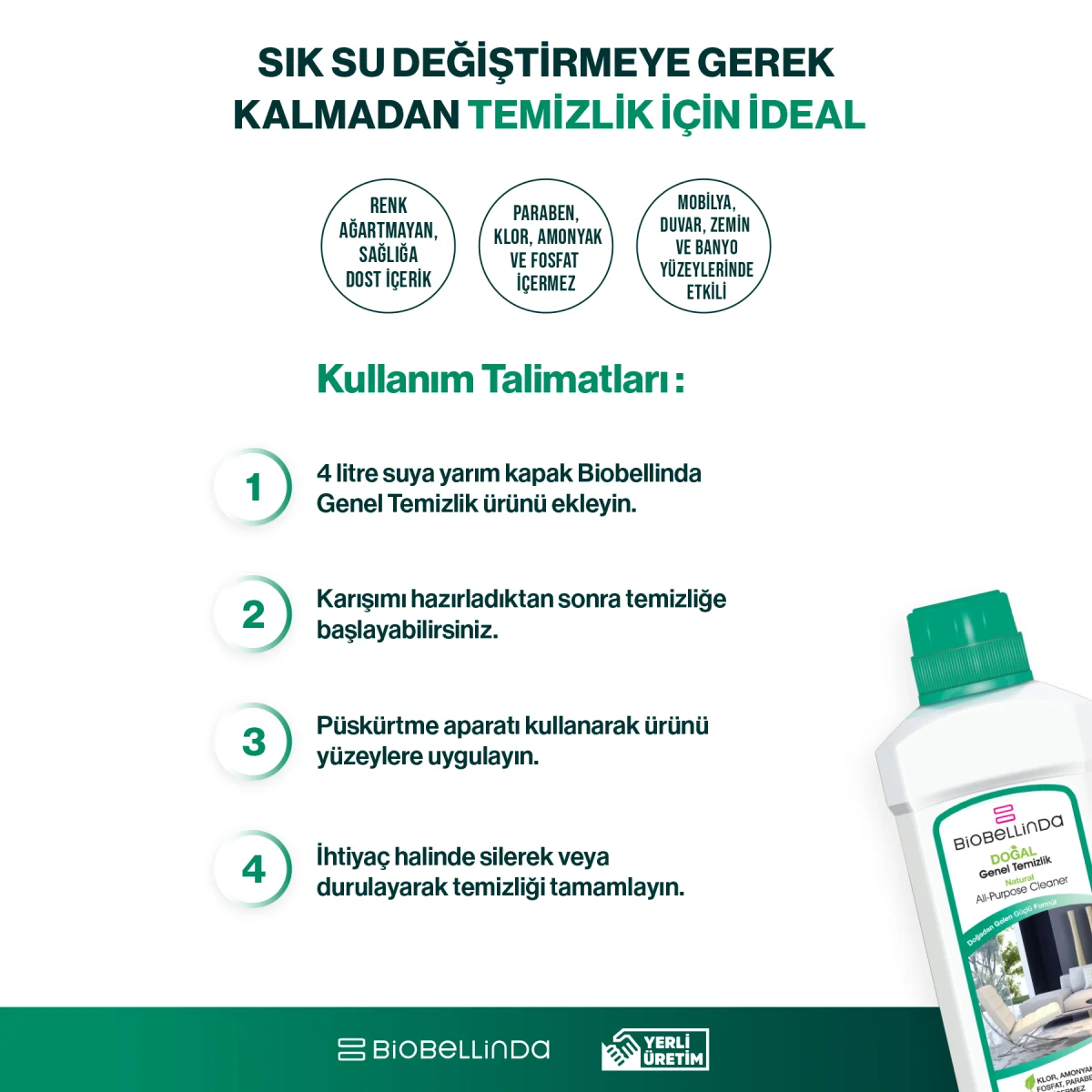 Biobellinda 3X Ultra Konsantre Çamaşır Beyazlatıcı 750 G