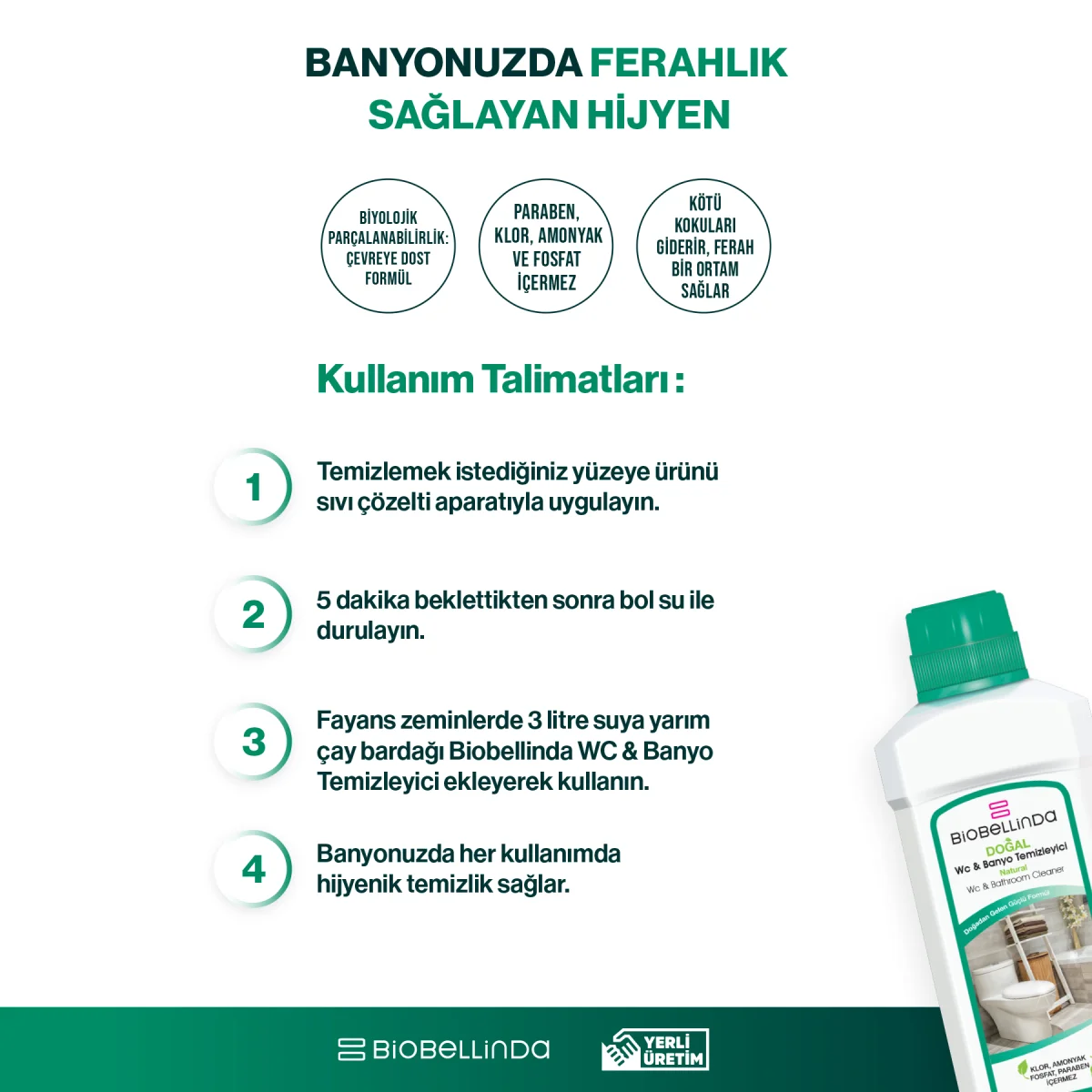 Biobellinda Wc & Banyo Temizleyici 750 Ml