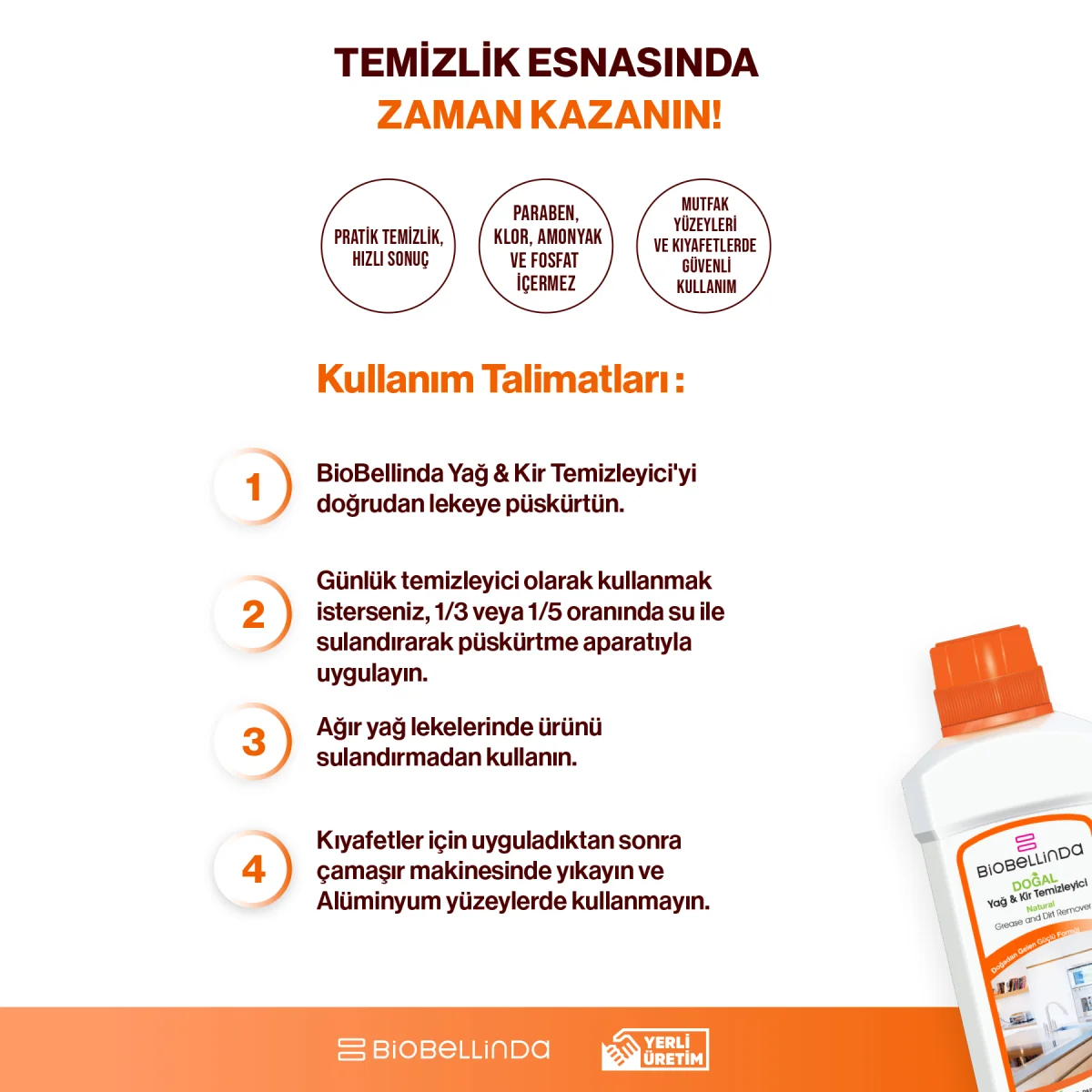 Biobellinda Yağ & Kir Temizleyici 750 Ml