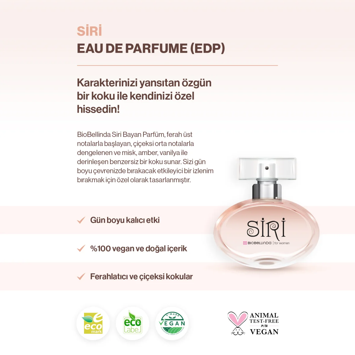 Biobellinda Siri Eau De Parfume For Women 50 Ml