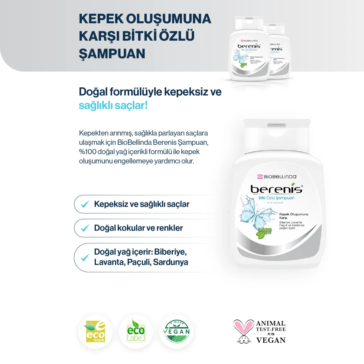 Berenis Bitki Özlü Şampuan Kepek Oluşumuna Karşı