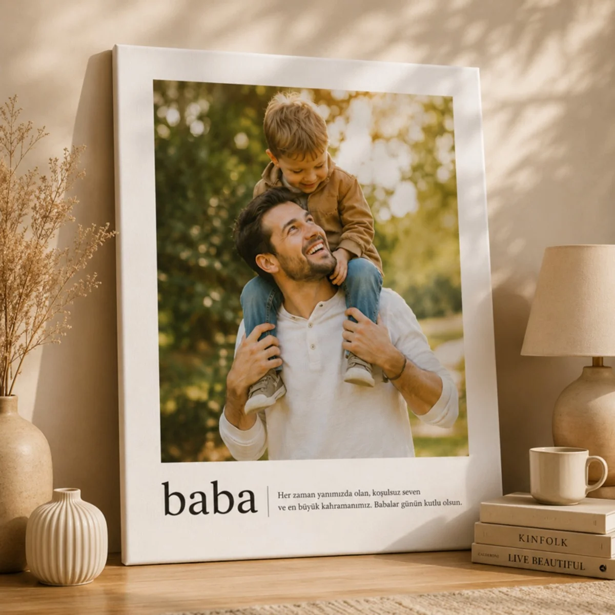 Babalar Gününe Özel Kişiye Özel Kanvas Tablo – 35x50 cm