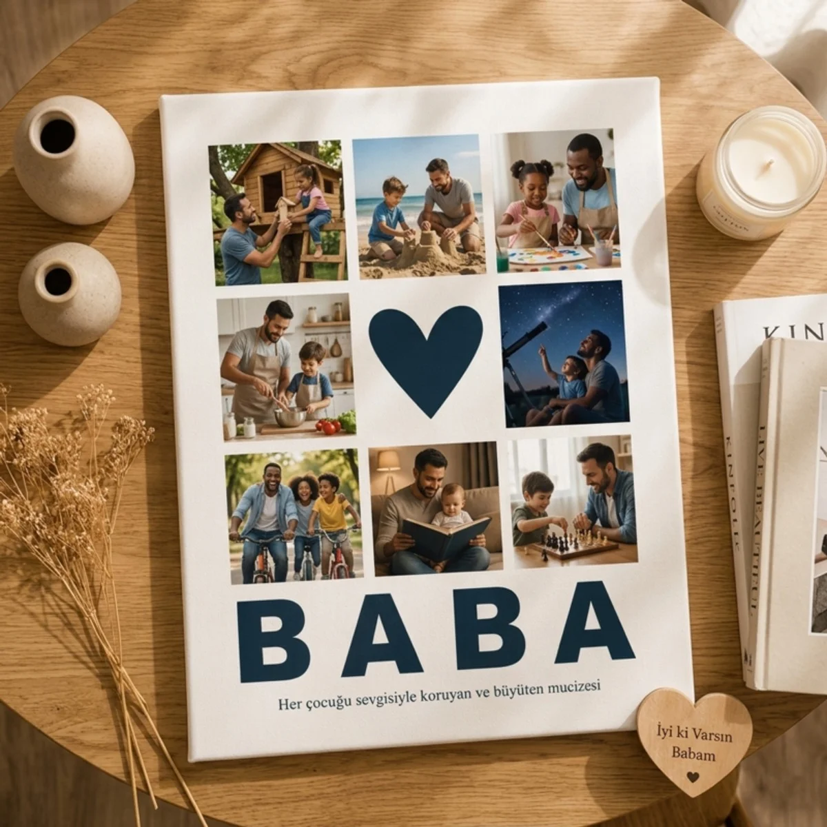 Babalar Gününe Özel Kişiye Özel Kanvas Tablo – 35x50 cm