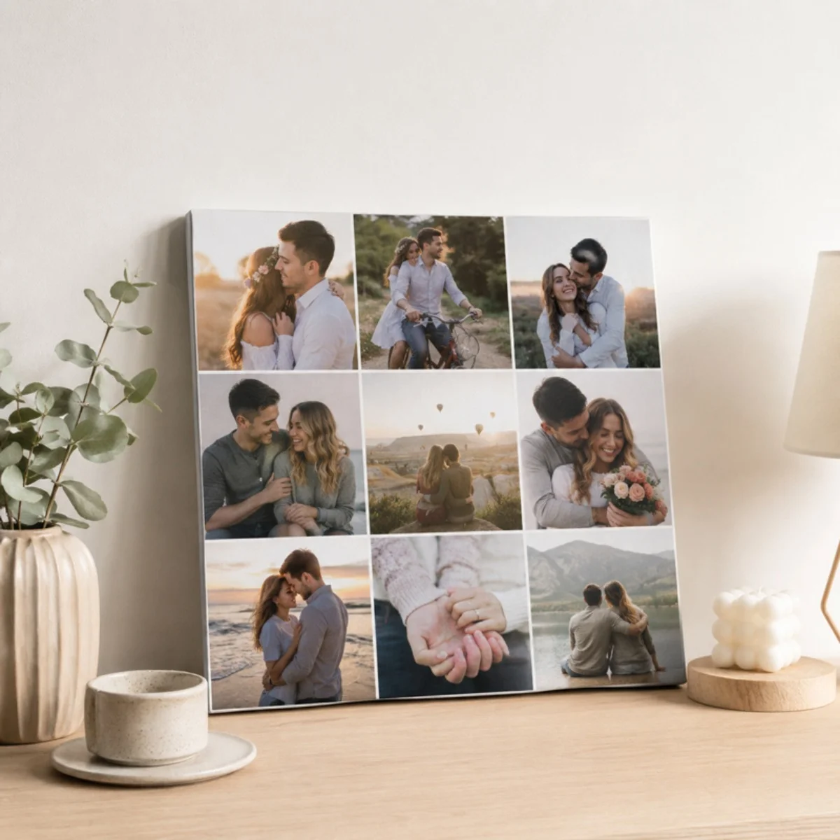 Kişiye Özel Kanvas Tablo – 40x40 cm Fotoğraf Kolajı