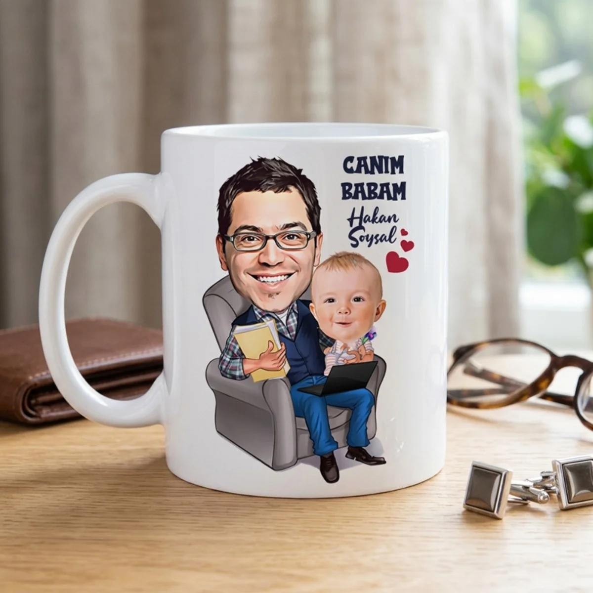 Canım Babam Karikatürlü Kişiye Özel Kupa Bardak
