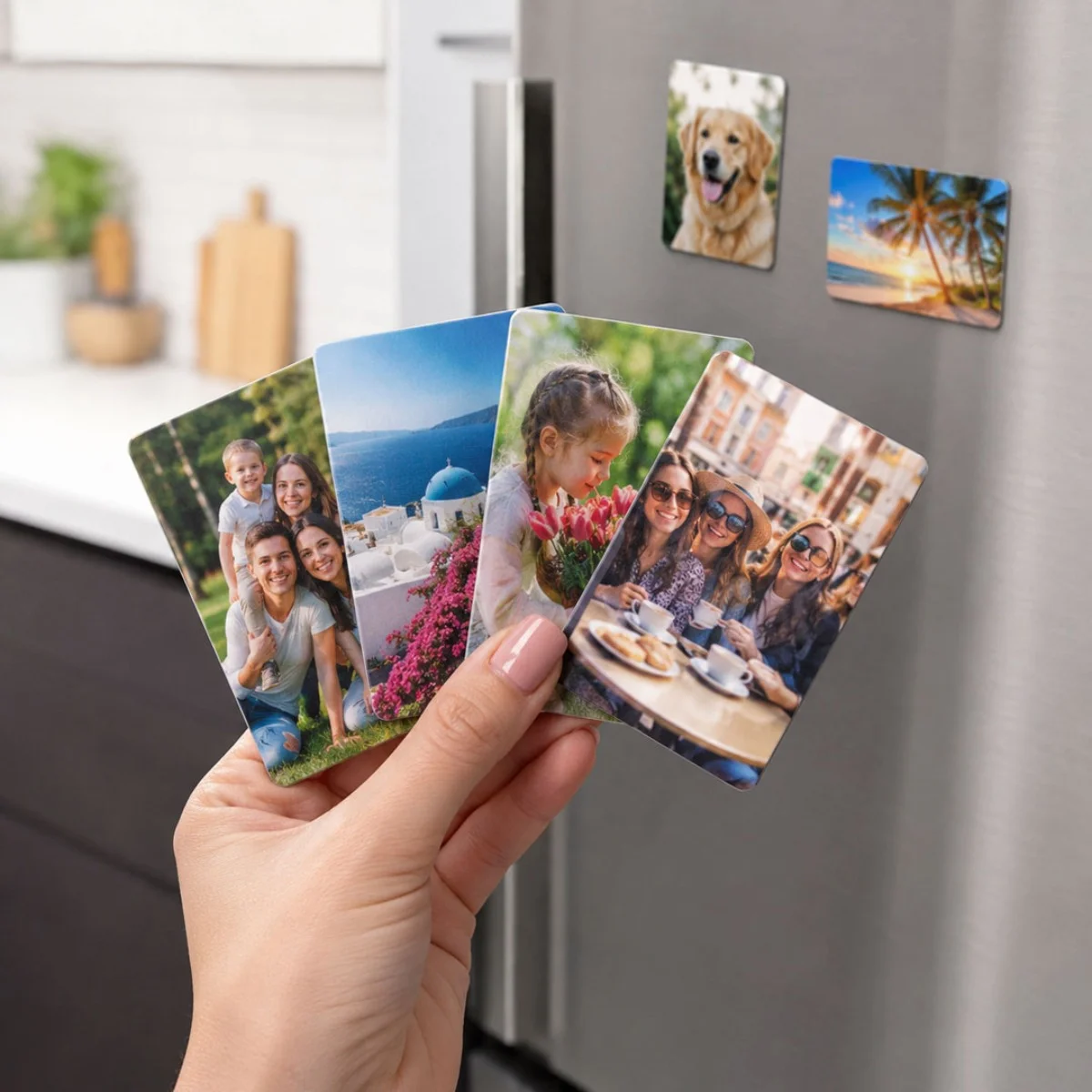5x7 cm Kişiye Özel Fotoğraflı Buzdolabı Magneti – Esnek Fotoğraf Magnet Baskı - 35 Adet