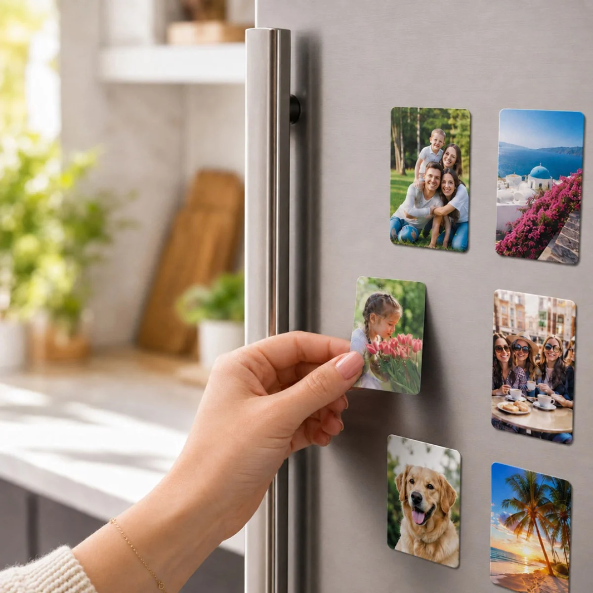 5x7 cm Kişiye Özel Fotoğraflı Buzdolabı Magneti – Esnek Fotoğraf Magnet Baskı - 35 Adet