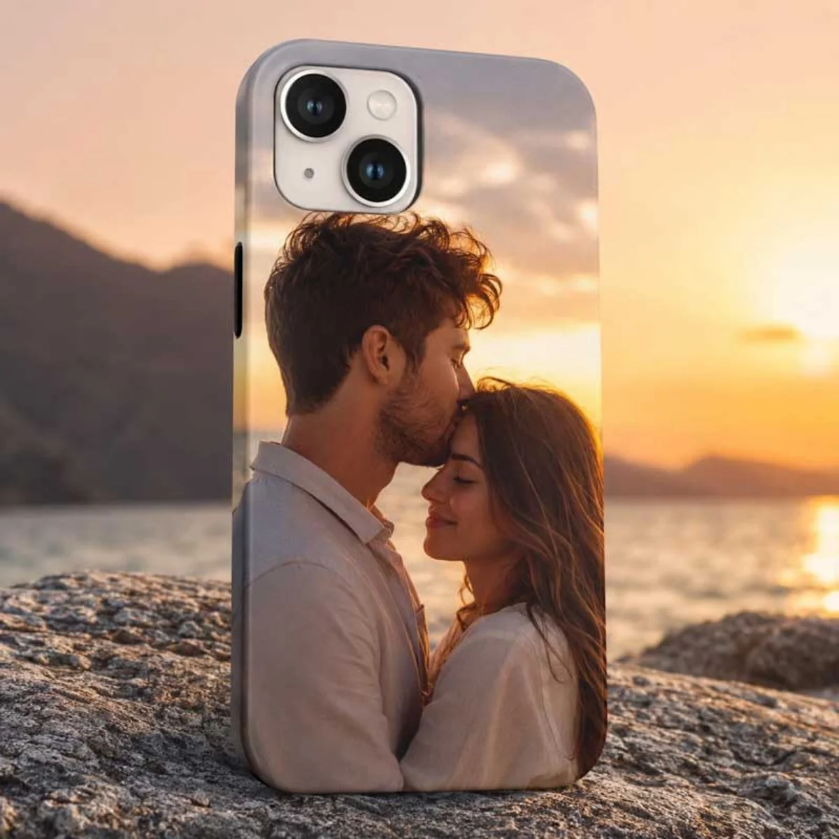 iPhone 14 Uyumlu Kişiye Özel Fotoğraf Baskılı Telefon Kılıfı - HD UV Baskı Darbe Emici Silikon Kılıf