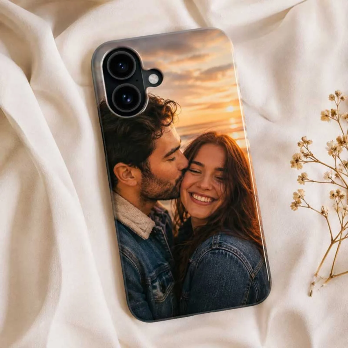 iPhone 16 Uyumlu Kişiye Özel Fotoğraf Baskılı Telefon Kılıfı - HD UV Baskı Darbe Emici Silikon Kılıf
