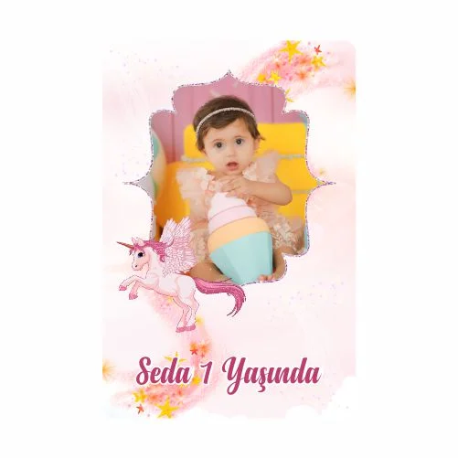 Unıcorn Temalı Doğum Günü Magneti  - 10 Adet
