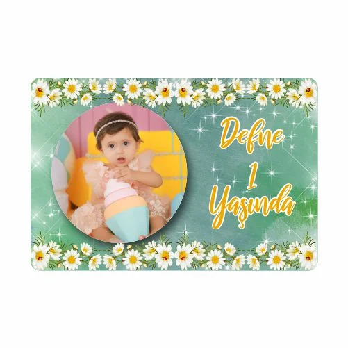 Çiçek Temalı Doğum Günü Magneti  - 10 Adet