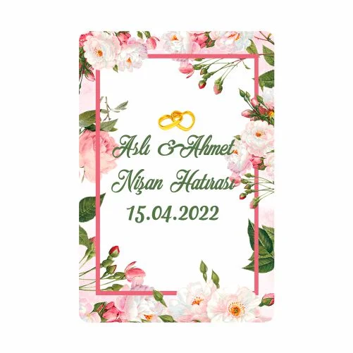 Düğün Nişan ve Kına Temalı Magnet - 24 Adet