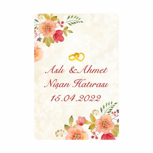 Düğün Nişan ve Kına Temalı Magnet - 24 Adet