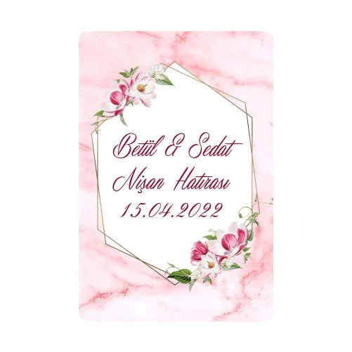 Düğün Nişan ve Kına Temalı Magnet - 24 Adet