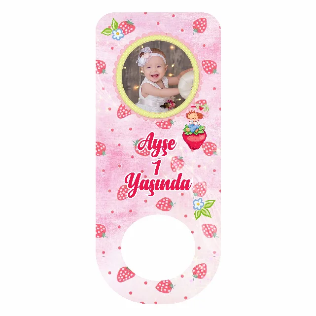 Çilek Temalı Dikdörtgen Açacak Magneti