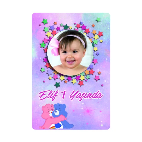 Ayıcık Temalı Doğum Günü Magneti - 10 Adet