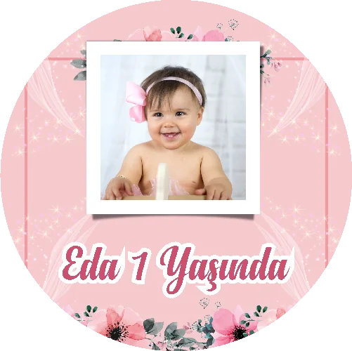 Çiçek Temalı Yuvarlak Açacak Magneti