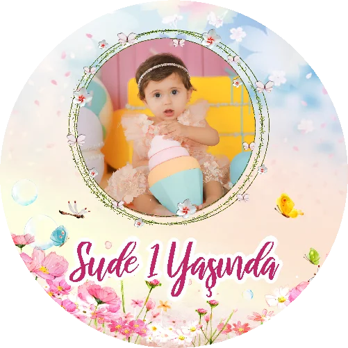 Çiçek Temalı Yuvarlak Açacak Magneti