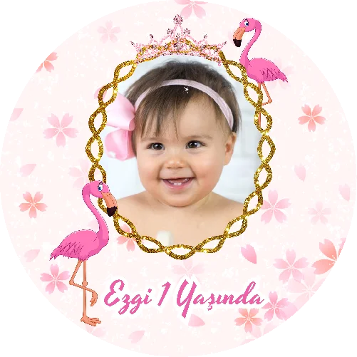 Flamingo Temalı Yuvarlak Açacak Magneti