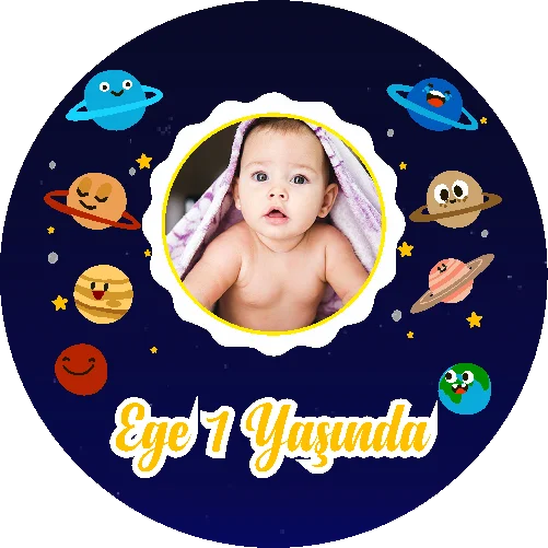 Gezegen Temalı Yuvarlak Açacak Magneti