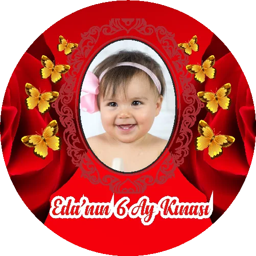 Kına Temalı Yuvarlak Açacak Magneti