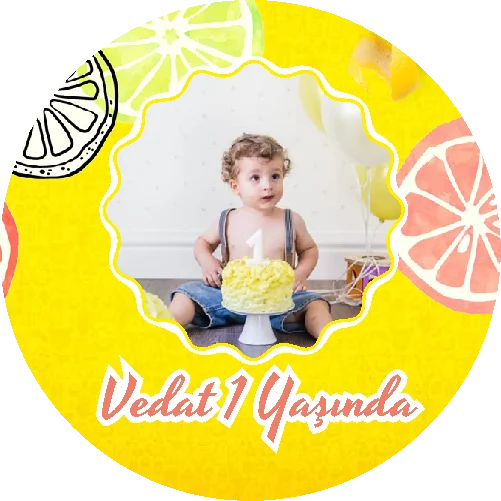 Limon Temalı Yuvarlak Açacak Magneti