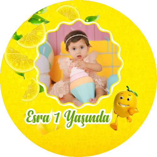 Limon Temalı Yuvarlak Açacak Magneti