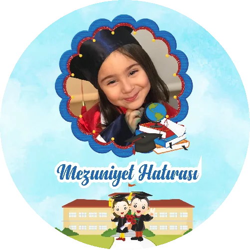 Mezuniyet Temalı Yuvarlak Açacak Magneti