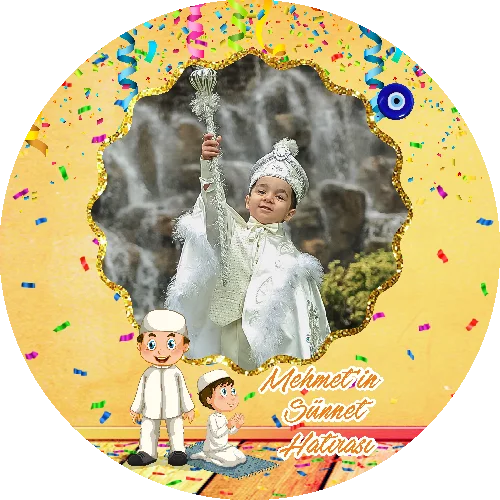 Sünnet Temalı Yuvarlak Açacak Magneti
