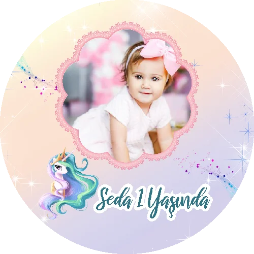 Unıcorn Temalı Yuvarlak Açacak Magneti