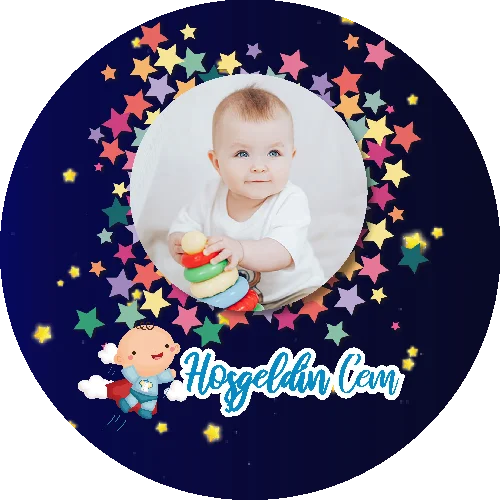 Yenidoğan Temalı Yuvarlak Açacak Magneti