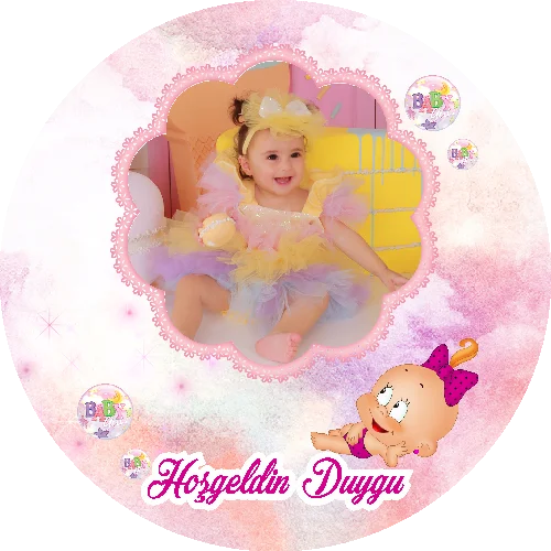 Yenidoğan Temalı Yuvarlak Açacak Magneti