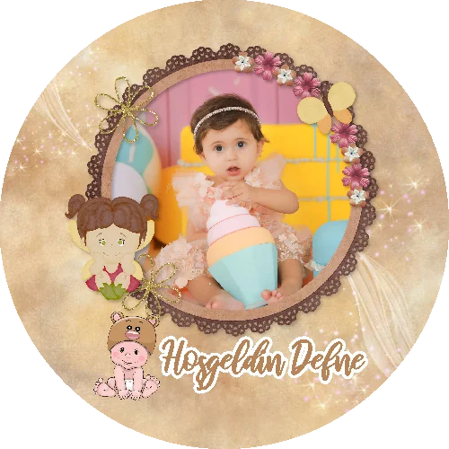 Yenidoğan Temalı Yuvarlak Açacak Magneti