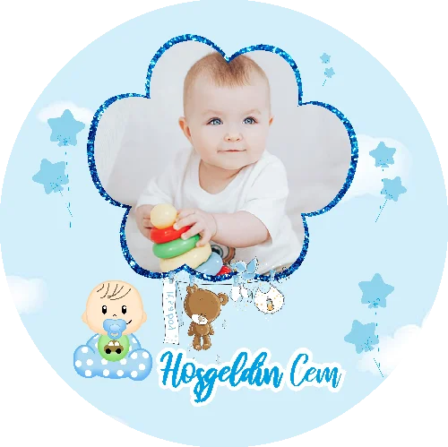 Yenidoğan Temalı Yuvarlak Açacak Magneti