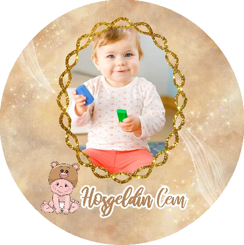 Yenidoğan Temalı Yuvarlak Açacak Magneti