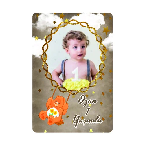 Ayıcık Temalı Doğum Günü Magneti  - 10 Adet