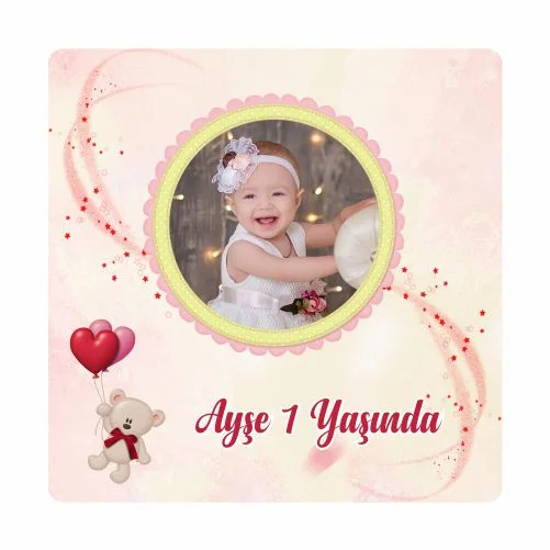 Ayıcık Temalı Doğum Günü Magneti - 24 Adet