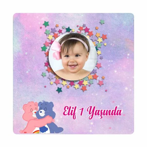 Ayıcık Temalı Doğum Günü Magneti - 24 Adet