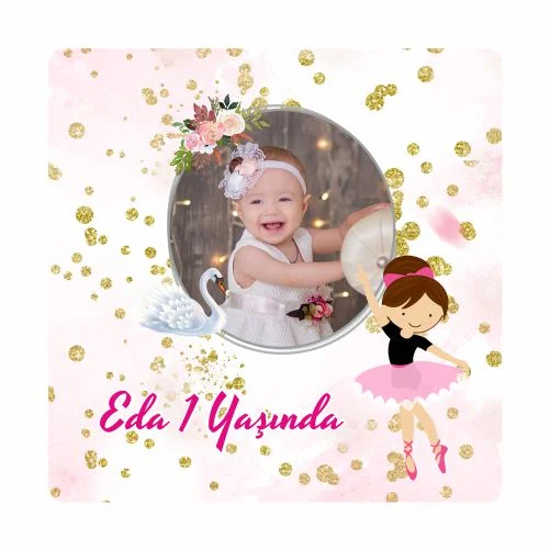 Bale Temalı Doğum Günü Magneti - 24 Adet