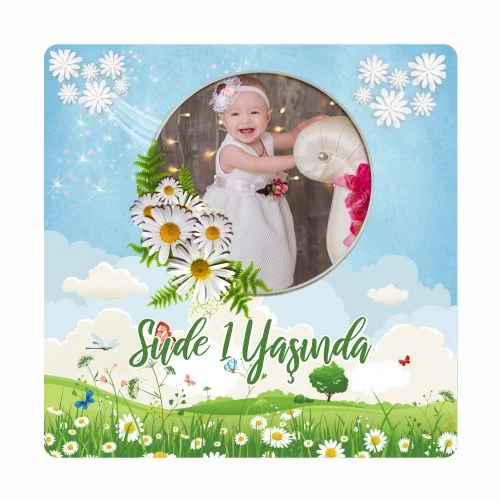 Çiçek Temalı Doğum Günü Magneti - 24 Adet