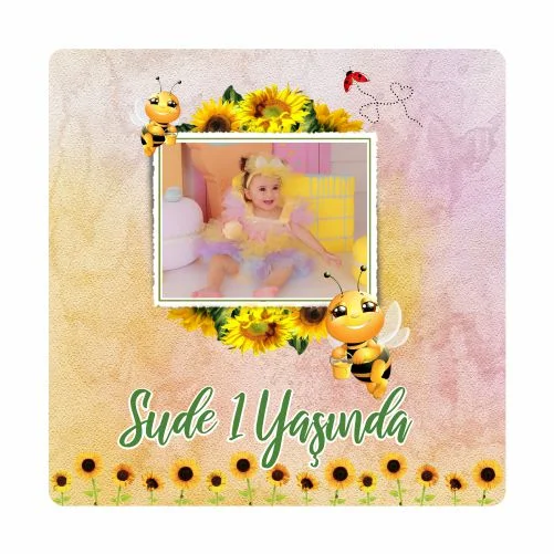 Çiçek Temalı Doğum Günü Magneti - 24 Adet