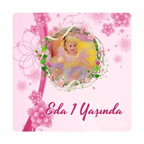 Çiçek Temalı Doğum Günü Magneti - 24 Adet