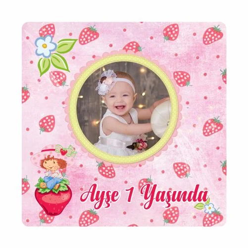 Çilek Temalı Doğum Günü Magneti - 24 Adet