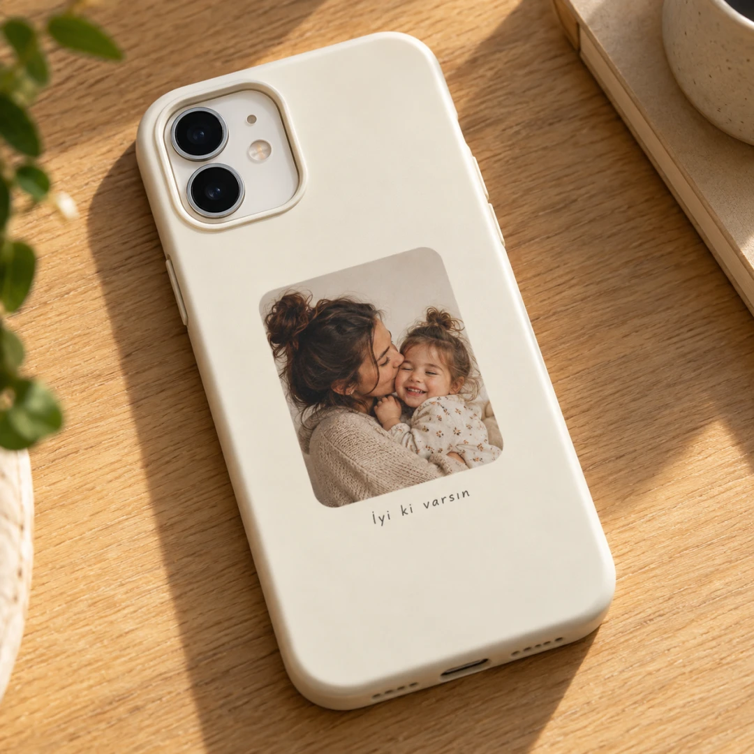 Anne-Çocuk Fotoğraflı Kişiye Özel Telefon Kılıfı - Tüm Modeller