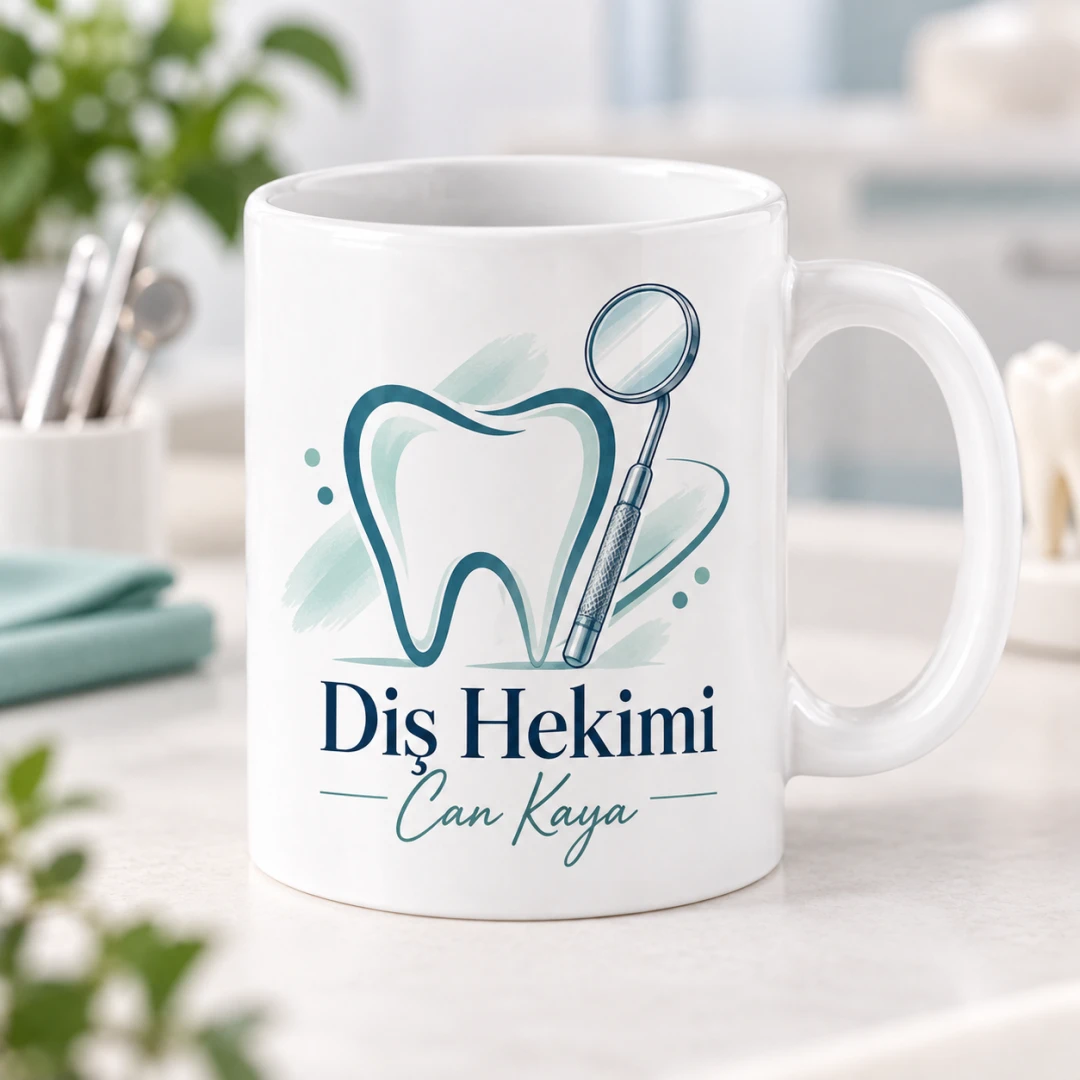 Avukatlara Özel Adalet Sarayı Sütun ve Terazi Motifli Kupa Bardak