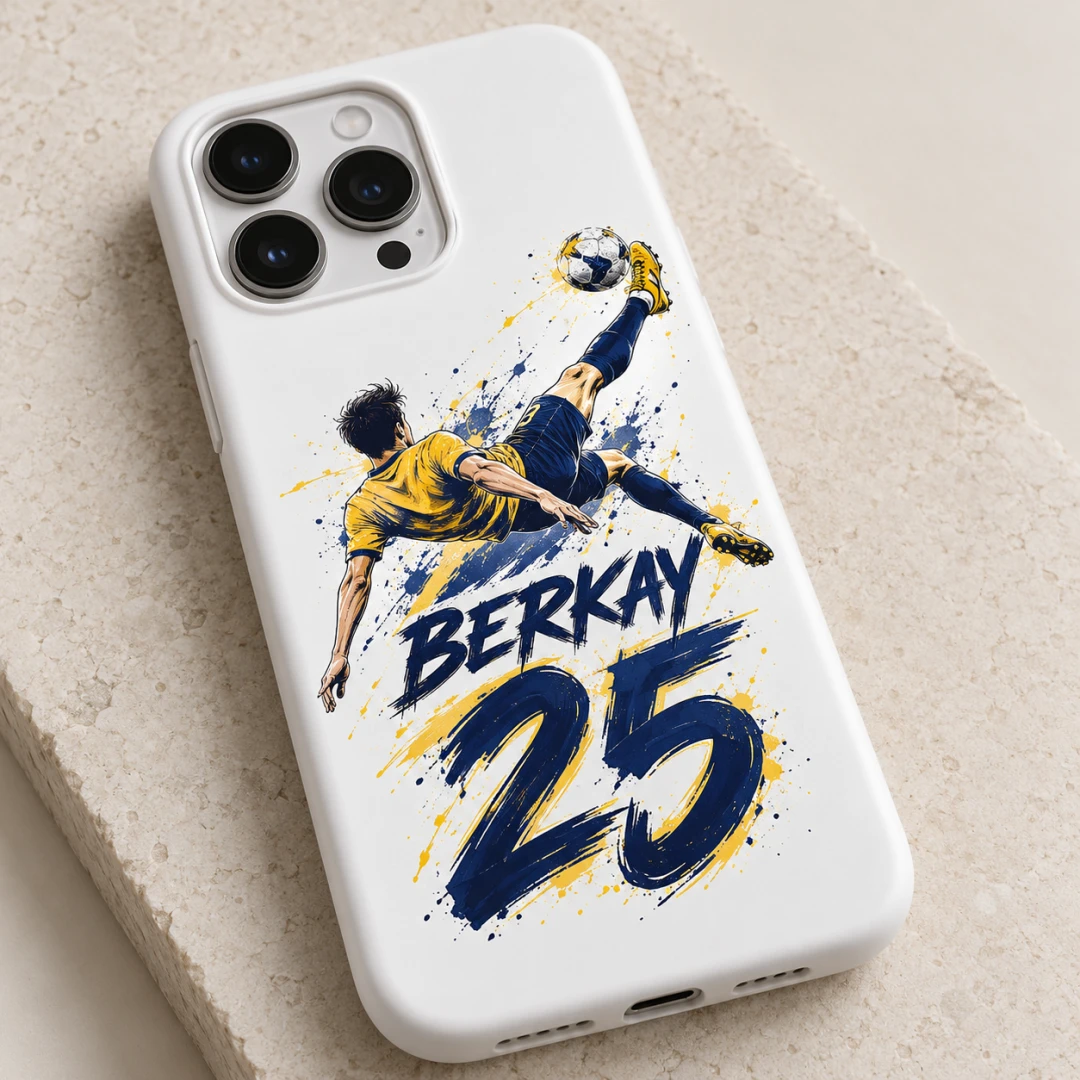 Futbol Forma Temalı Bisiklet Vuruşu Baskılı Taraftar Model 1 Telefon Kılıfı - Tüm Modeller