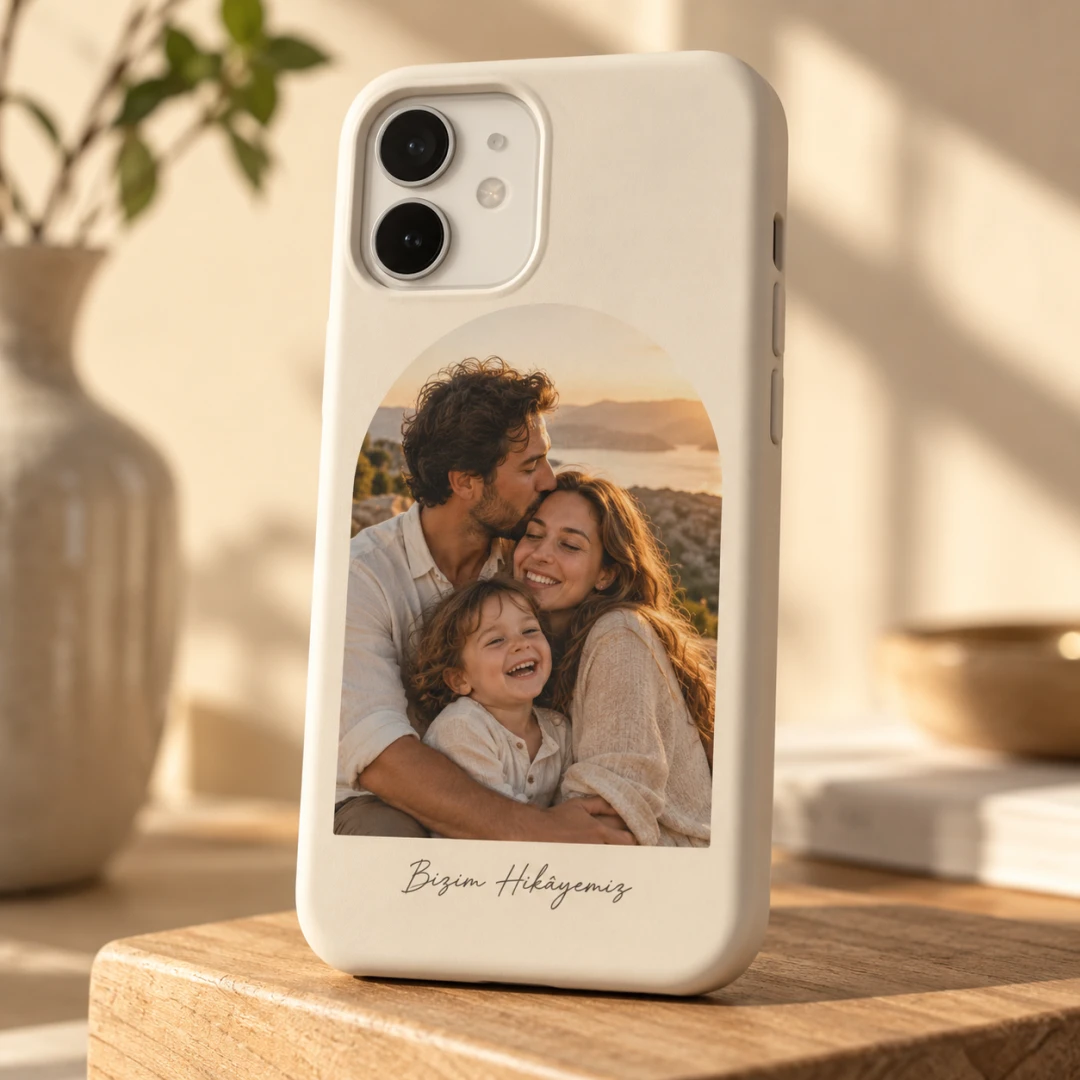 Bizim Hikâyemiz Aile Fotoğraflı Telefon Kılıfı - Tüm Modeller