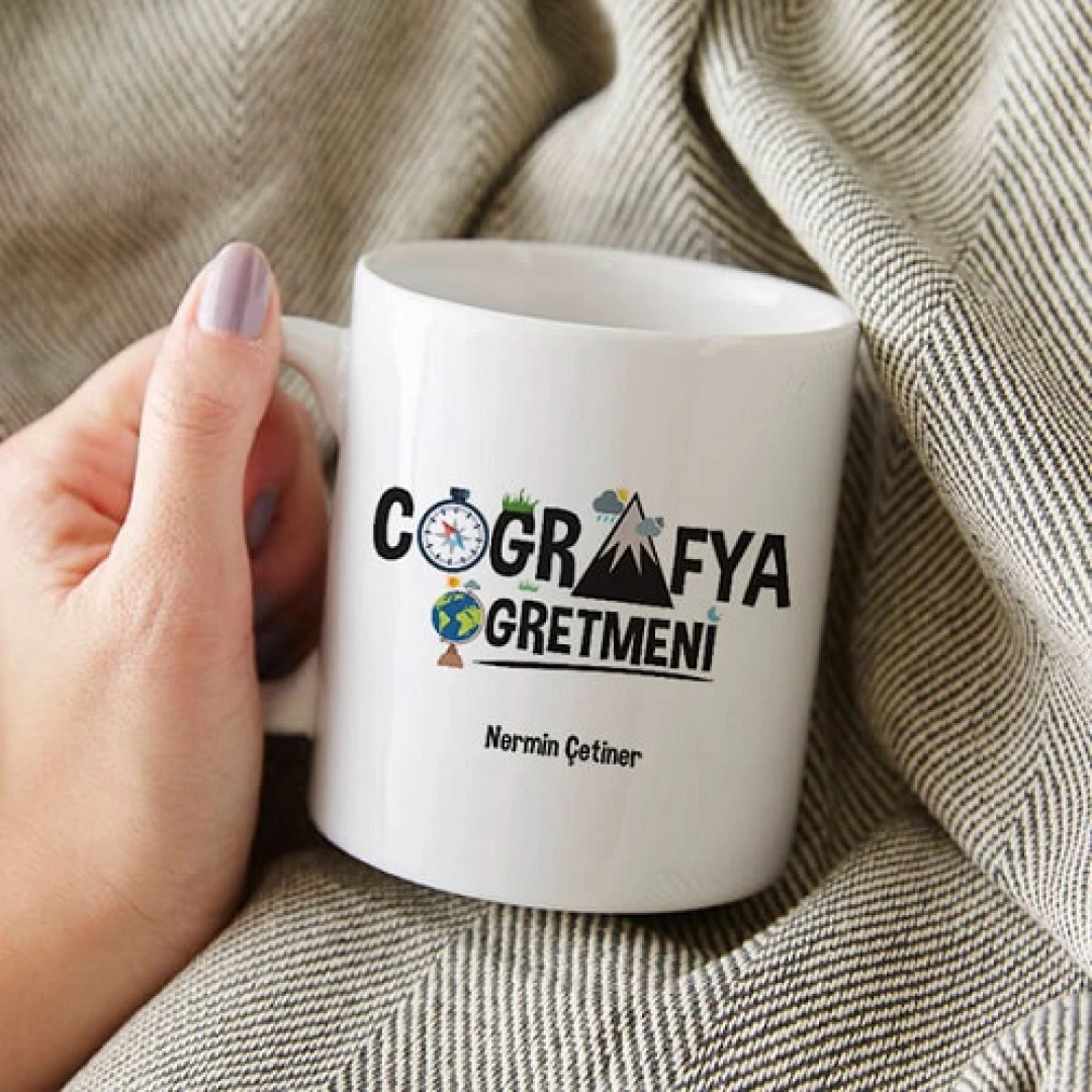Coğrafya Öğretmenine Özel Kupa Bardak