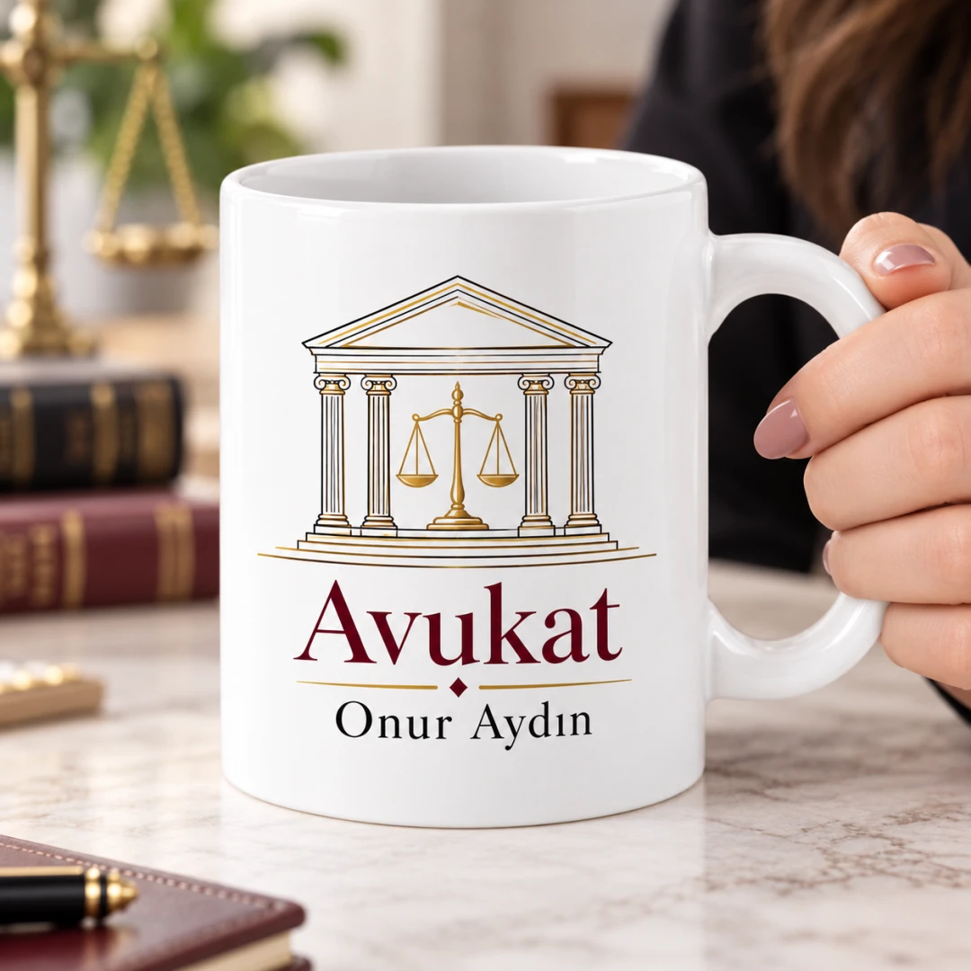 Diş Hekimlerine Özel Diş ve Ayna Motifli Kupa Bardak