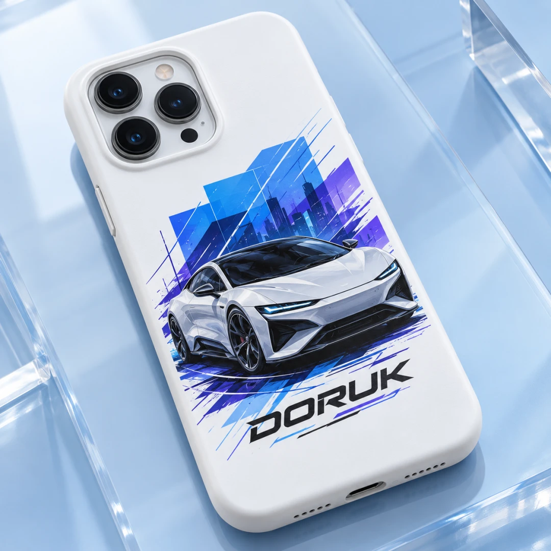 Beyaz Elektrikli Coupe Telefon Kılıfı - Tüm Modeller
